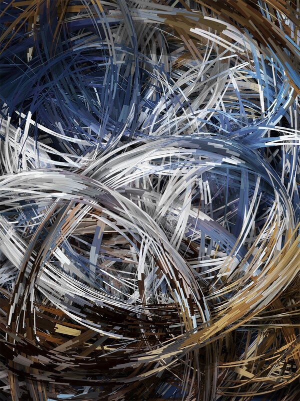 Abstract swirl of colored lines