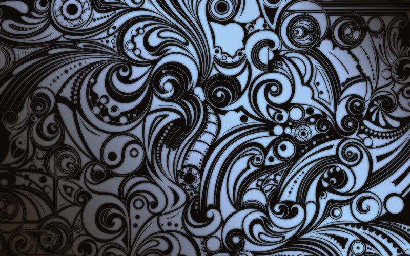 Abstract Swirl Pattern — Black, Dynamic, Digital Art, Swirls