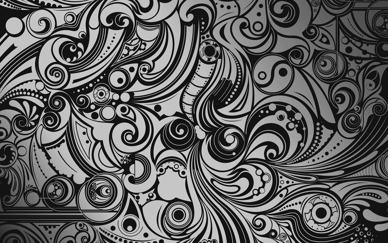 Abstract Swirl Pattern — Black, Dynamic