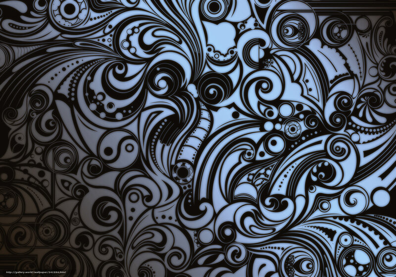 Abstract Swirl Pattern — Black, Hypnotic