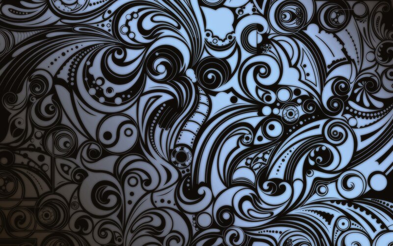 Abstract Swirl Pattern — Black