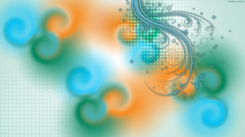 Abstract Swirl Pattern — Blue, Calm