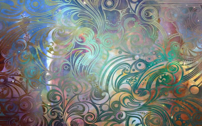 Abstract Swirl Pattern — Blue, Cosmic