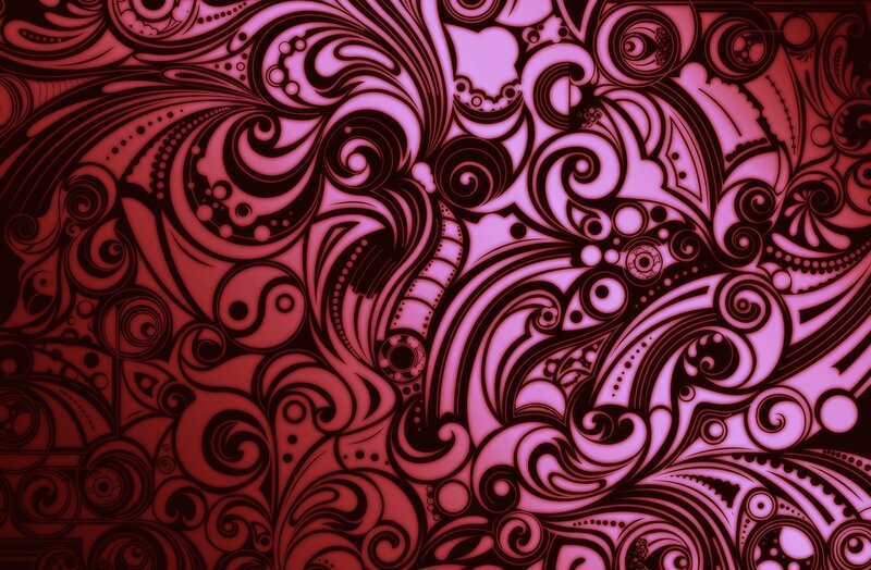 Abstract Swirl Pattern — Red