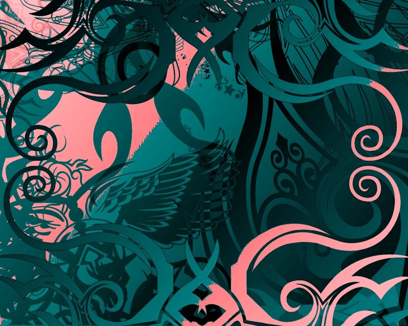 Abstract Swirl Pattern — Teal