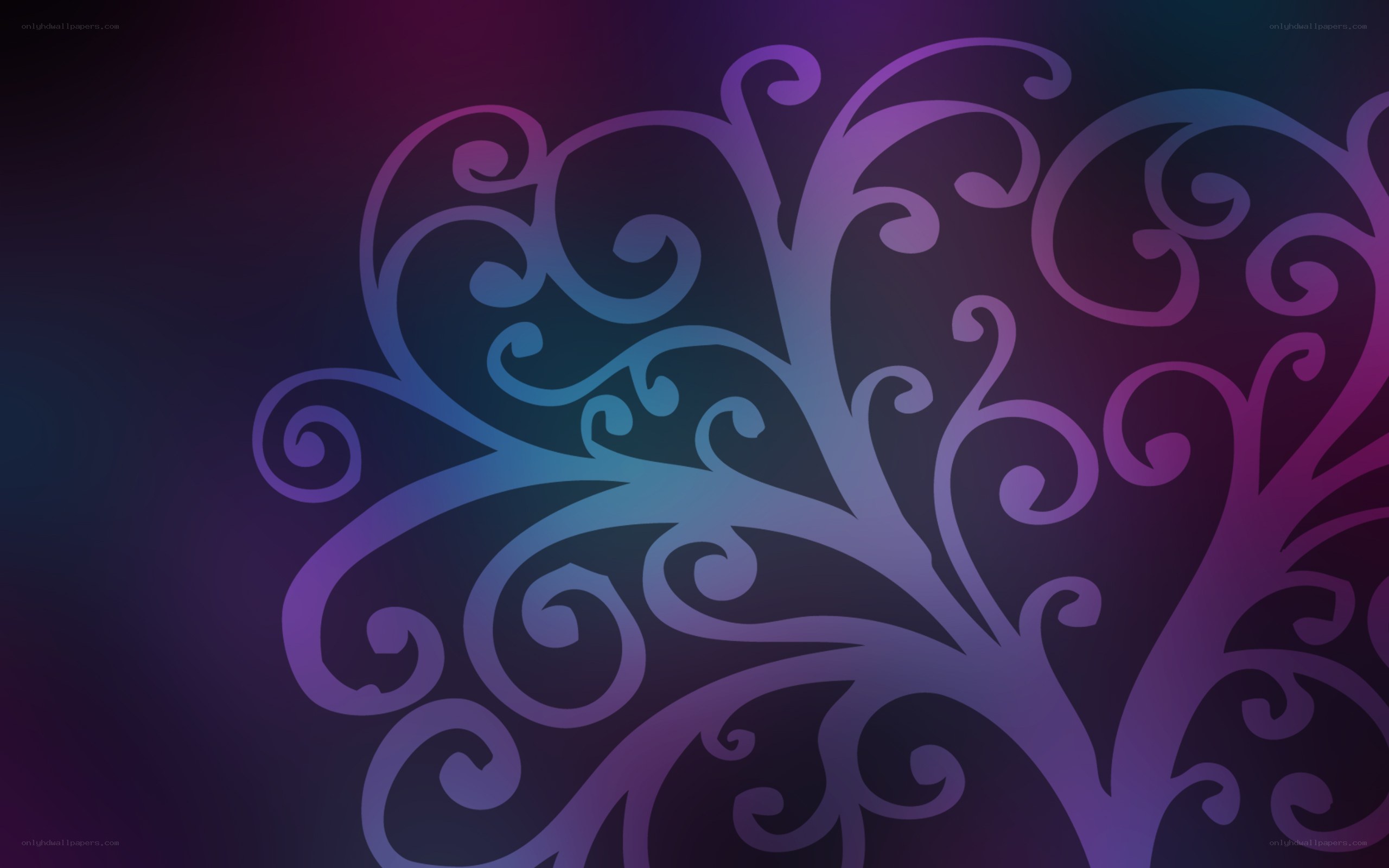 abstract swirl tree design