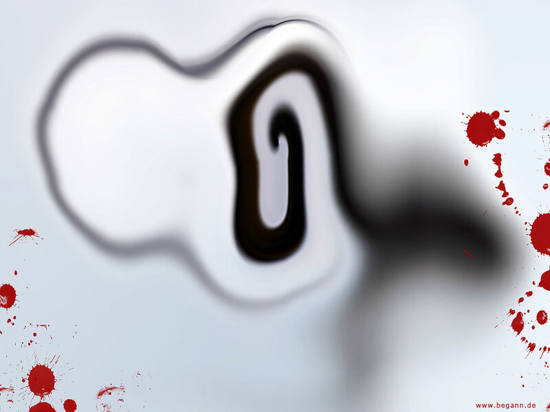 abstract swirl with blood splatters