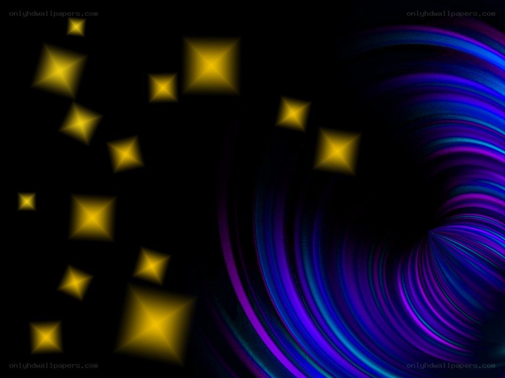 Abstract swirl with glowing squares