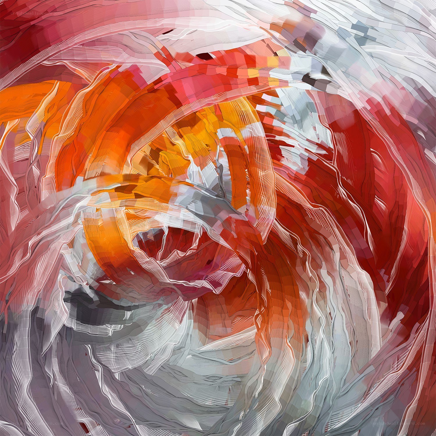 Abstract swirling color patterns