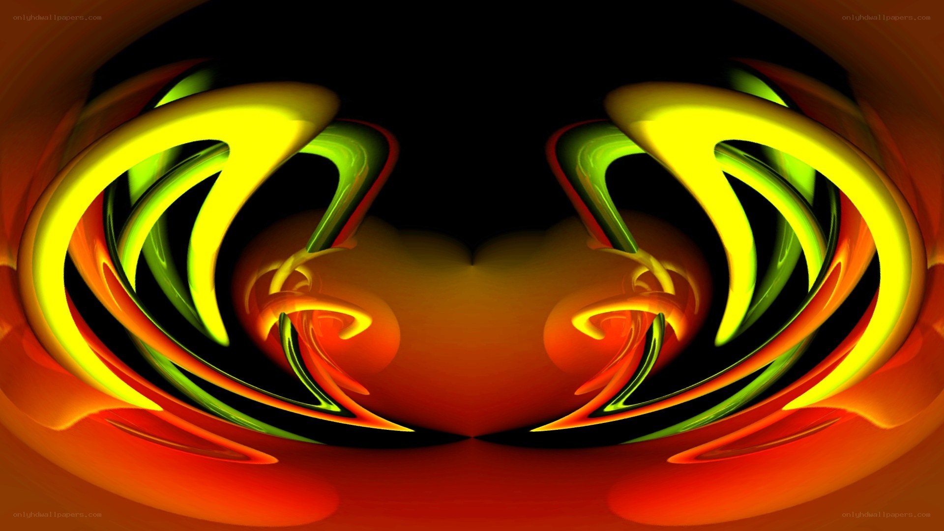 Abstract swirling colors