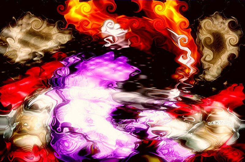 Abstract swirling colors