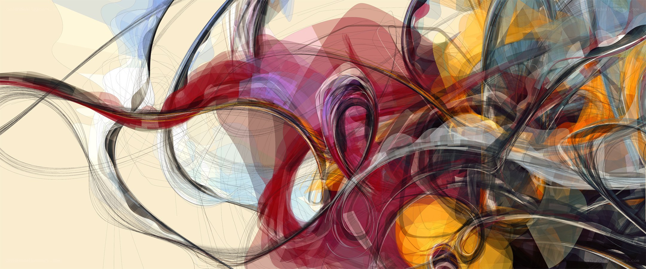 Abstract swirling colors