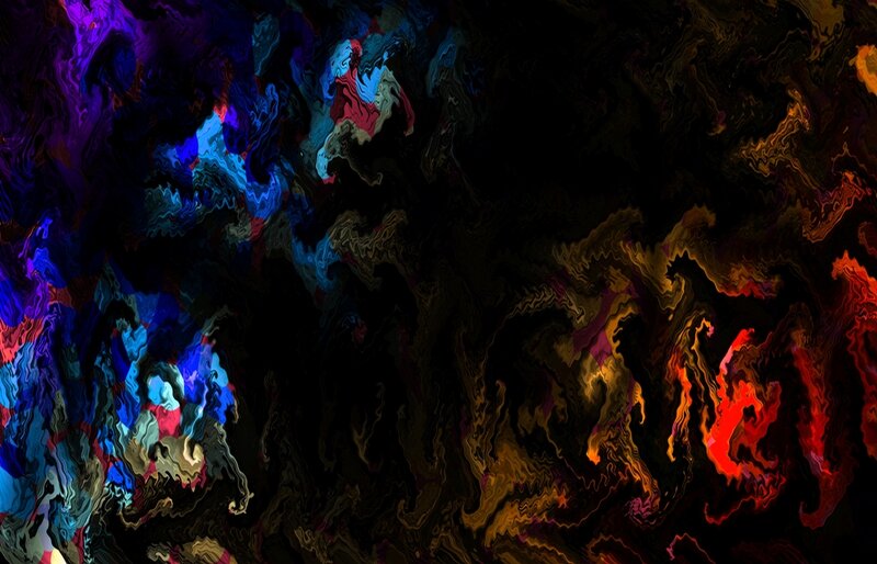 Abstract Swirling Colors — Black, Dramatic