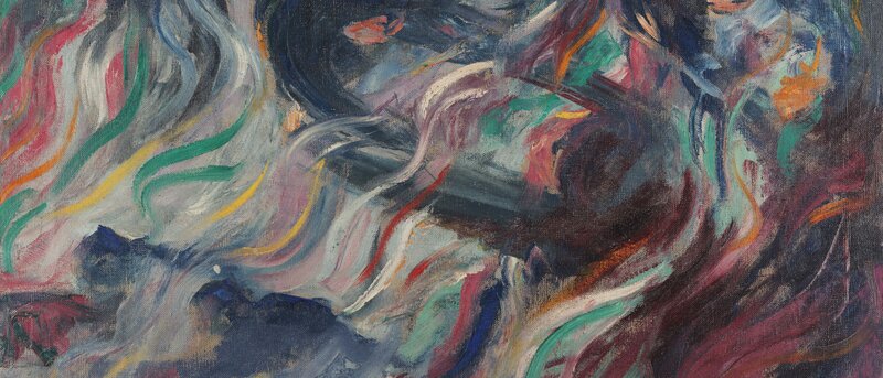 Abstract Swirling Colors — Blue, Dynamic