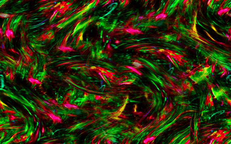 Abstract Swirling Colors — Green