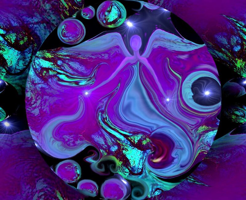 Abstract Swirling Colors — Purple