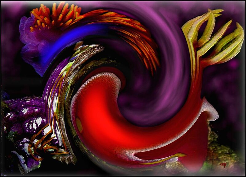 Abstract Swirling Colors — Purple, Vibrant