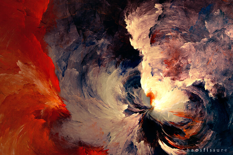 Abstract Swirling Colors — Red, Dramatic