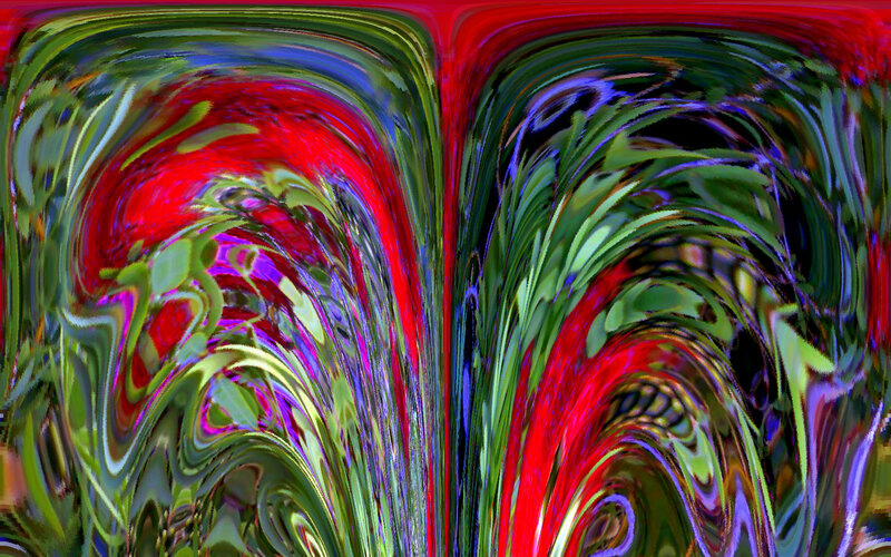 Abstract Swirling Colors — Red