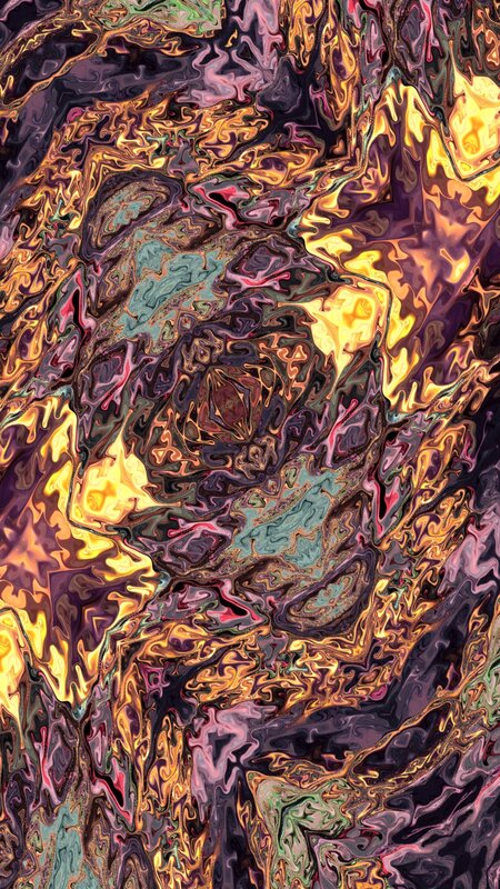Abstract Swirling Colors — Yellow, Chaotic