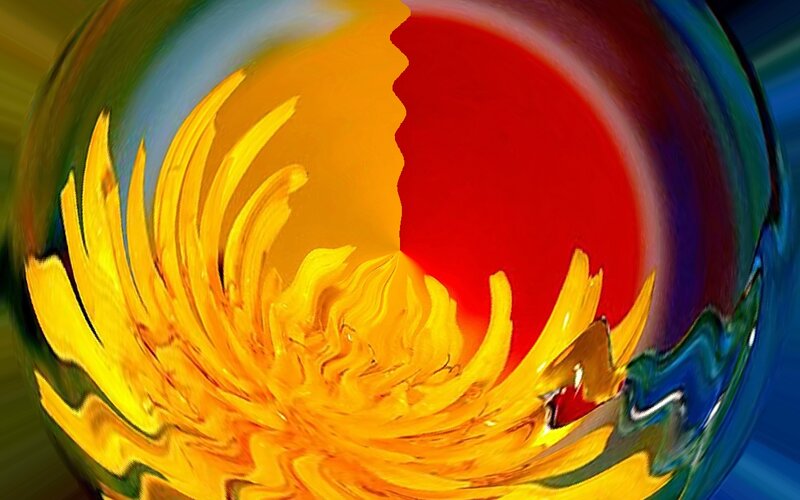 Abstract Swirling Colors — Yellow