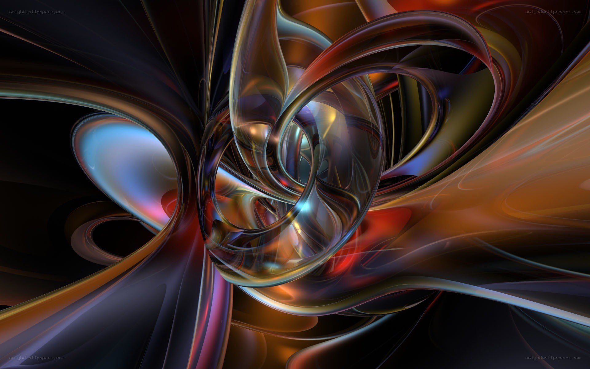 Abstract swirling digital art