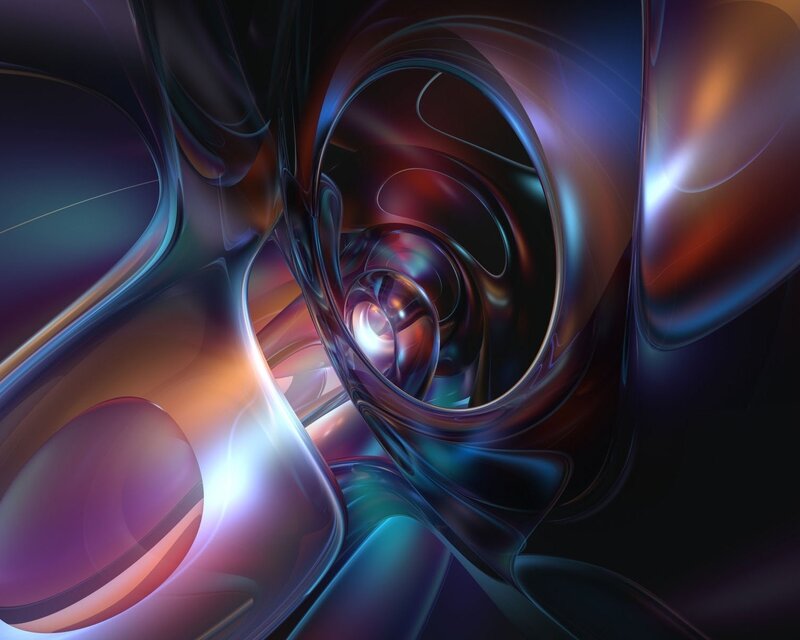 Abstract Swirling Forms — Blue, Dynamic