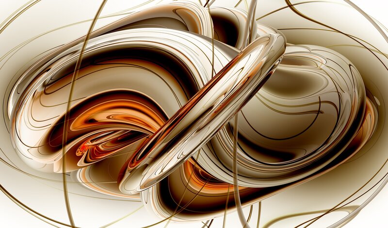 Abstract Swirling Forms — Brown