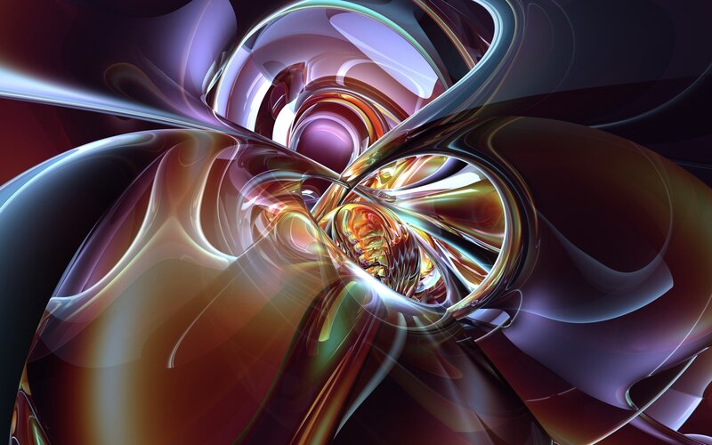 Abstract Swirling Forms — Purple, Dramatic