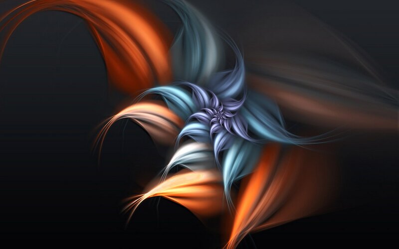 Abstract swirling fractal art