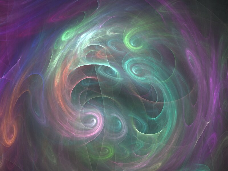 Abstract swirling fractal art