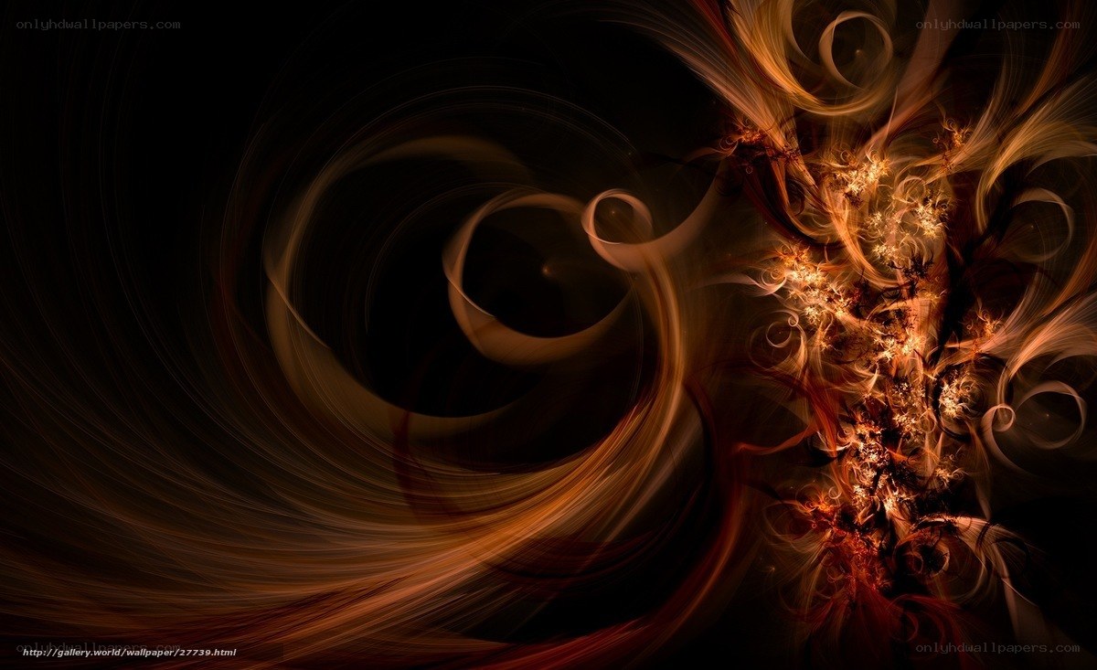Abstract swirling fractal art
