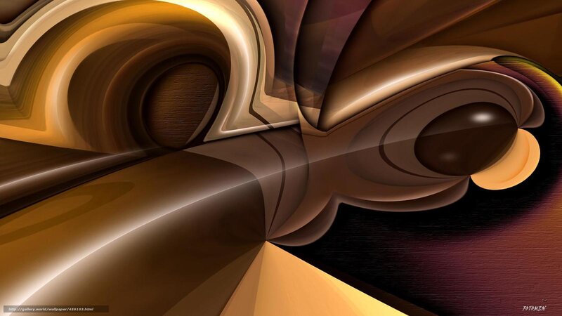 Abstract swirling golden forms