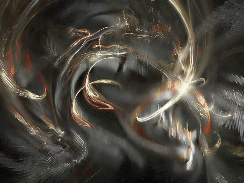 Abstract swirling light patterns