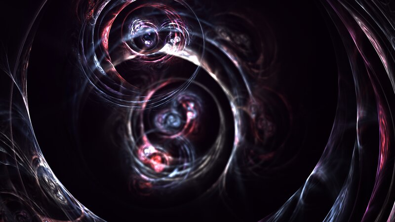 Abstract Swirling Light Patterns — Black