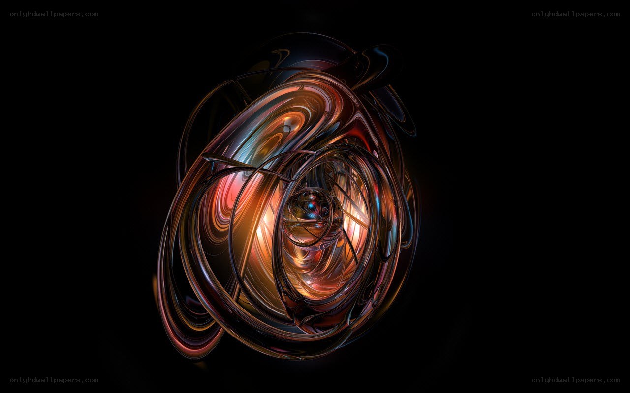 Abstract swirling light sculpture