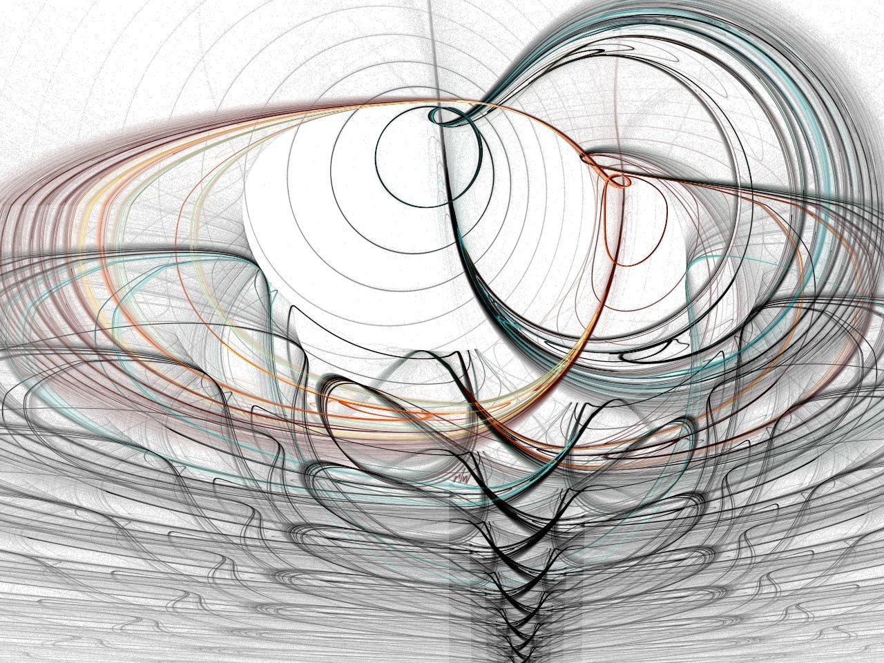 Abstract swirling lines art