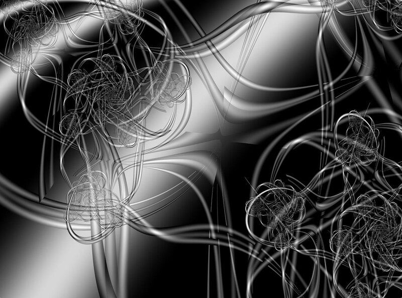 Abstract Swirling Lines — Black, Dynamic, Curves