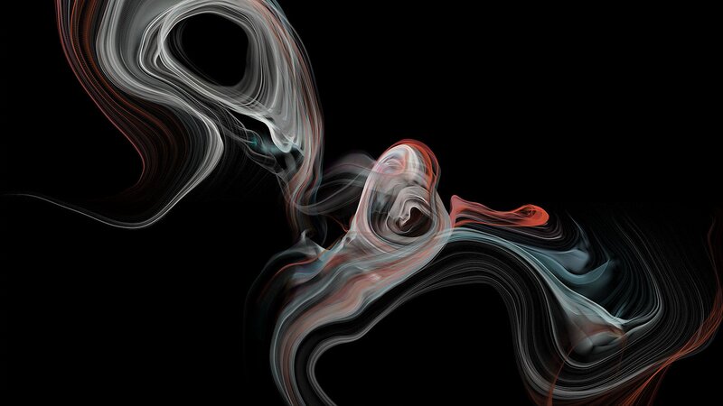 Abstract Swirling Lines — Black, Dynamic