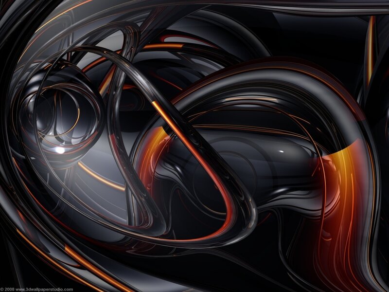 Abstract Swirling Lines — Black