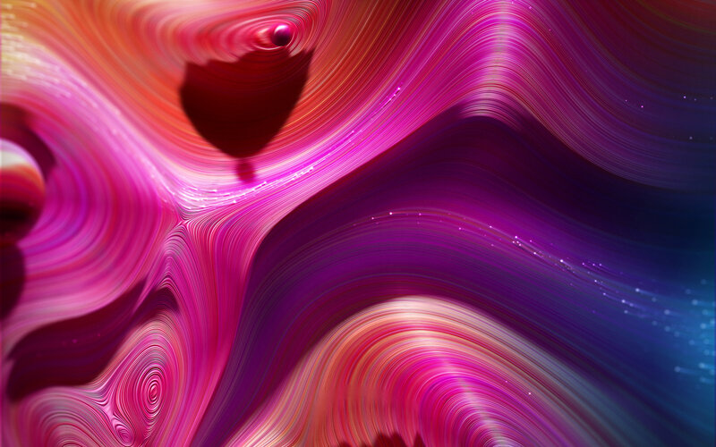 Abstract Swirling Lines — Pink
