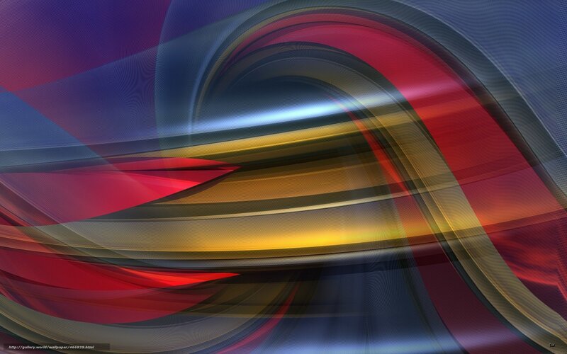 Abstract Swirling Lines — Red, Dynamic, Digital Art, Curves, Light
