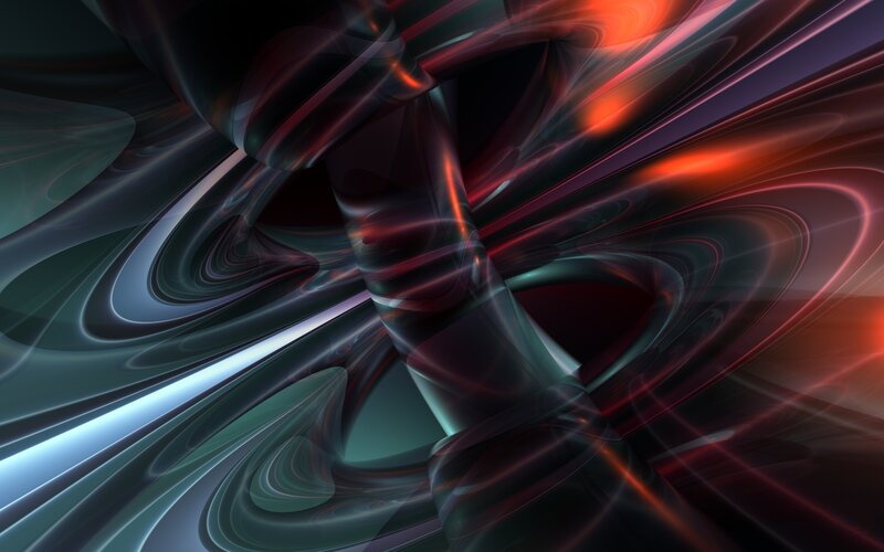 Abstract Swirling Lines — Red