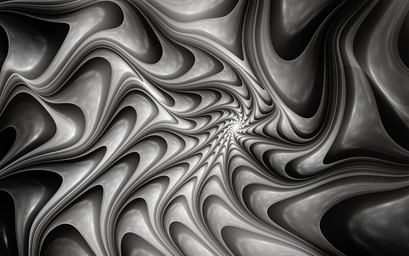 Abstract Swirling Pattern — Black, Hypnotic