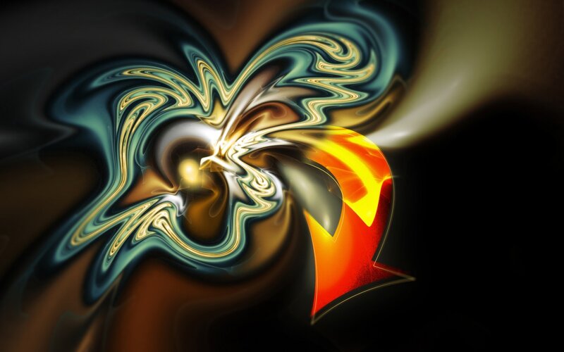 Abstract Swirling Pattern — Black