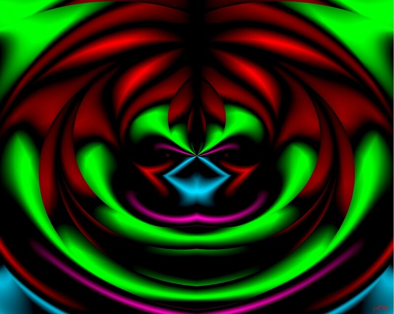Abstract Swirling Pattern — Green, Hypnotic, Digital Art