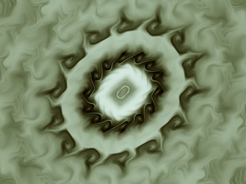 Abstract Swirling Pattern — Green, Hypnotic