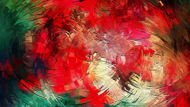Abstract Swirling Pattern — Red