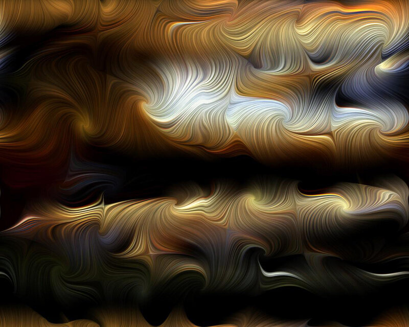 Abstract Swirling Patterns — Brown
