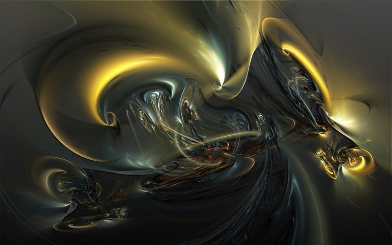 Abstract Swirling Patterns — Gold